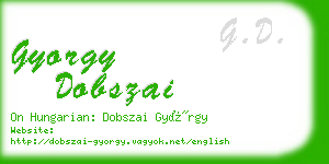 gyorgy dobszai business card